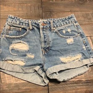 Distressed shorts